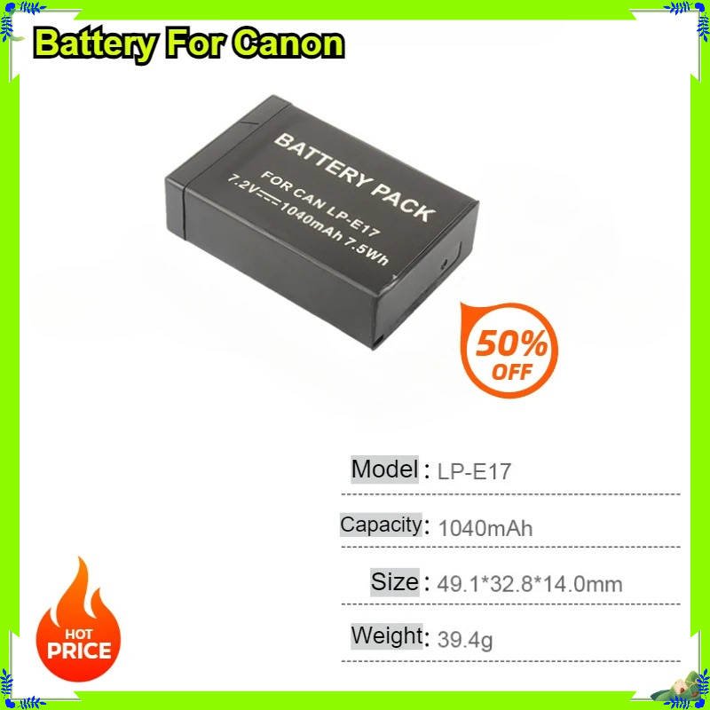 New 1040mAh LP-E17 Battery for - đánh giá và giá Canon Camera Eos R50